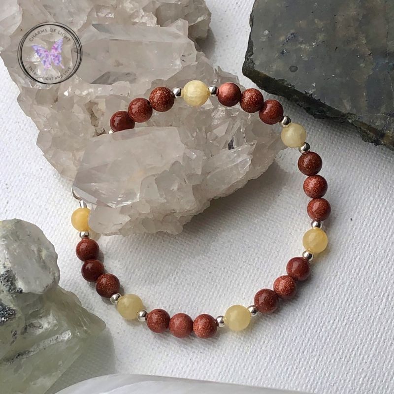 Goldstone & Calcite Healing Bracelet